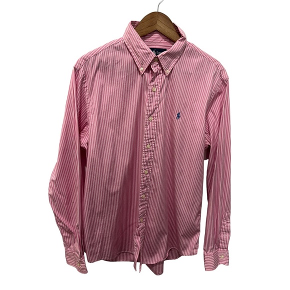 Ralph Lauren Other - RALPH LAUREN CUSTOM FIT PINK & WHITE STRIPED BUTTON DOWN DRESS SHIRT